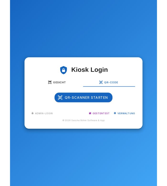 Kiosk-Login mit QR-Code-Scanner